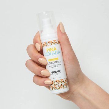 Масажна олія EXSENS Pina Colada 50мл розігрівальна, без цукру, без парабенів, їстівна SO2360 фото
