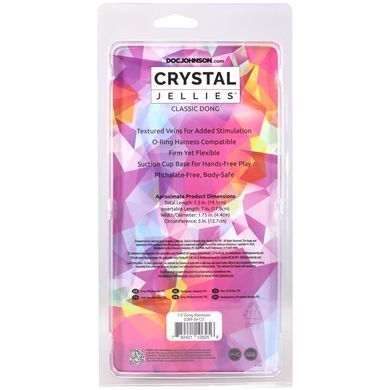 Дилдо Doc Johnson Crystal Jellies - 7.5 Inch Classic Dong - Rainbow SX4490 фото