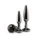 Набір анальних пробок NS Novelties Rear Assets - Tapered Trainer Kit - Gunmetal - Black SX4384 фото 1