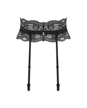 Пояс для панчіх Obsessive Nutris garter belt, XS/S, мереживний, з довгими пажами SX1172 фото