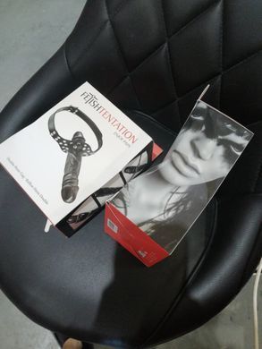 Кляп з подвійним фалоімітатором Fetish Tentation Double Penis Gag (м'яте паковання!!!) SO3736-R фото