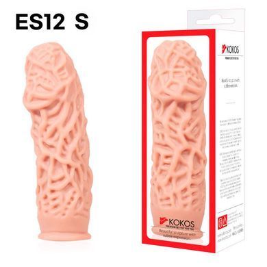 Насадка на член Kokos Extreme Sleeve ES.12 розмір S, потовщувальна, стимулювальний рельєф SX4611 фото