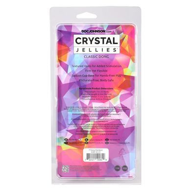 Дилдо Doc Johnson Crystal Jellies - 7 Inch Сlassic Dong - Rainbow SX4447 фото