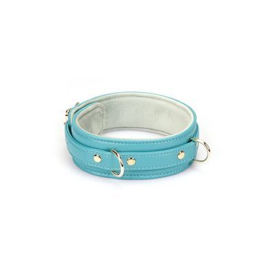 Нашийник з повідцем Liebe Seele Blue Lamb Leather Collar with Velvet Lining SX4843 фото