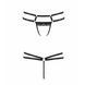 Трусики-стрінги зі стреп та мереживом Passion Exclusive LORRY THONG L/XL, black PS27604 фото 5