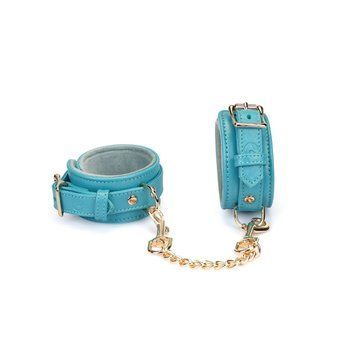 Наручники Liebe Seele Blue Lamb leather Wrist Cuffs with Velvet Lining SX4844 фото