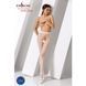Сітчасті колготки-бодістокінги Passion S019 One Size, White, імітація трусиків, відкритий доступ PSS019W фото 2