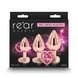 Набір анальних пробок NS Novelties Rear Assets - Trainer Kit - Rose Gold - Pink Heart SX4356 фото 3