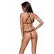Трусики-стрінги зі стреп з мереживом Passion Exclusive LORRY THONG S/M, black PS27605 фото 2