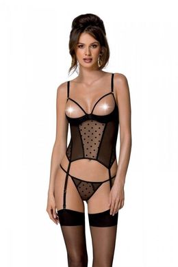 Корсет MARINA CORSET black S/M - Passion SO9730 фото