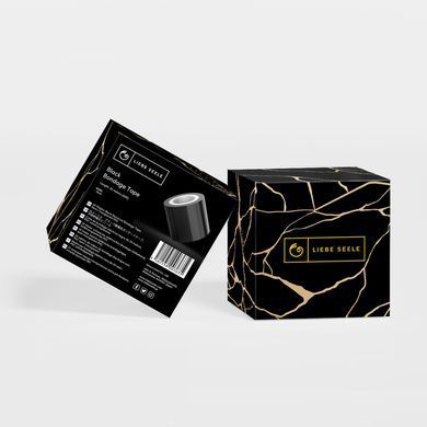 Скотч для бондажу Liebe Seele Bondage Tape Black 25 м, не липне до шкіри та волосся, без слідів SO9525 фото
