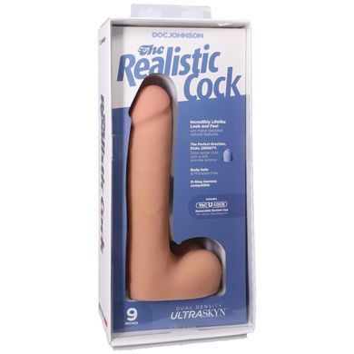 Фалоімітатор Doc Johnson The Realistic Cock ULTRASKYN - 9 Inch with Balls Vanilla SX4449 фото