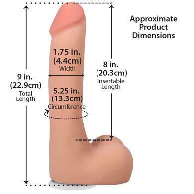 Фалоімітатор Doc Johnson The Realistic Cock ULTRASKYN - 9 Inch with Balls Vanilla SX4449 фото