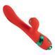 Вібратор-кролик з пульсацією та флогером LOCKINK SEVANDA Whip Vibrating Massage Wand, червоно-зелений SX0903 фото 5