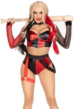 Еротичний костюм Leg Avenue Crime Spree Sweetie Costume S, топ, шорти SO9204 фото