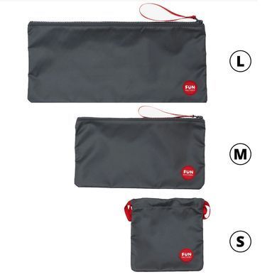 Сумка для секс-іграшок Fun Factory TOYBAG, S, сіра, кисет, 14x14 см SX1009 фото