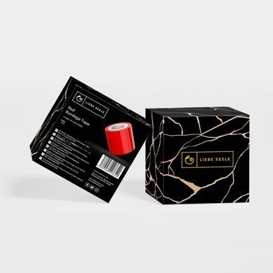 Скотч для бондажу Liebe Seele Bondage Tape Red 25 м, не липне до шкіри та волосся, без слідів SO9526 фото