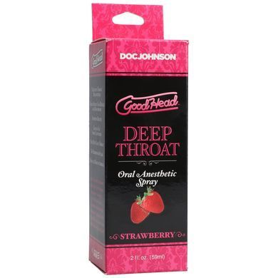 Спрей для мінету Doc Johnson GoodHead DeepThroat Spray - Sweet Strawberry 59мл (м'яте паковання!!!) SO2801-R фото