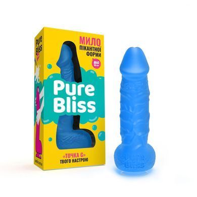Мило у формі пеніса Pure Bliss BIG Dark Blue, крафтове мило-член, натуральне SO6371 фото