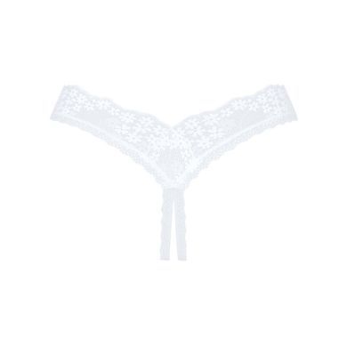 Мереживні танга Obsessive Heavenlly crotchless thong M/L, з доступом SO8189 фото