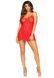 Сорочка бебі-дол Leg Avenue Rose Lace Flair Chemise Red, One Size SO9101 фото 5