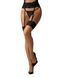 Панчохи Obsessive Nutris stockings, M/L, тілесні, з чорним мереживом, під пояс SX1176 фото 1