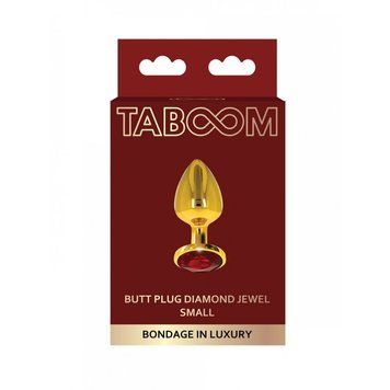 Анальна пробка S із кристалом Taboom, золота TB17167 фото