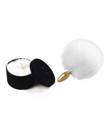 Анальна пробка Upko Rabbit Fur Bunny Tail Small Butt Plug U64231 фото