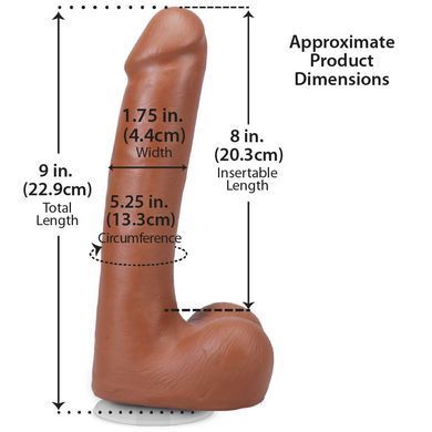 Фалоімітатор Doc Johnson The Realistic Cock ULTRASKYN - 9 Inch with Balls Caramel SX4451 фото