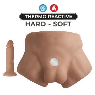 Півторс з фалоімітатором на присосці SilexD Apollo S Male Torso Caramel SX0813 фото