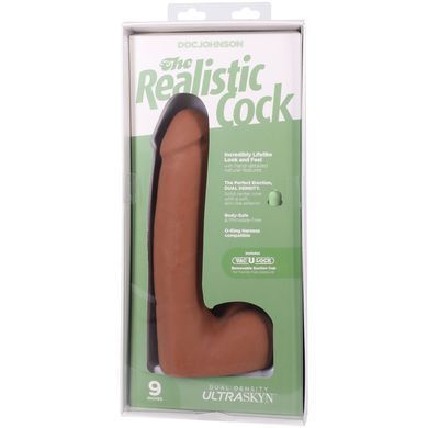Фалоімітатор Doc Johnson The Realistic Cock ULTRASKYN - 9 Inch with Balls Caramel SX4451 фото