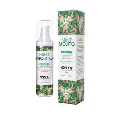 Масажна олія EXSENS Mojito 50мл розігрівальна, без цукру, без парабенів, їстівна SO2361 фото