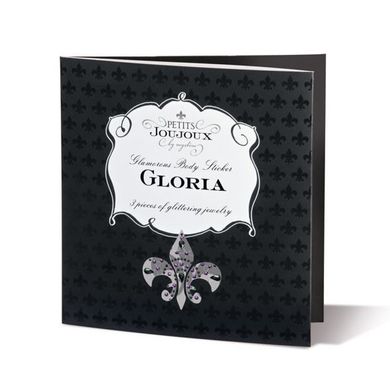 Пестіс з кристалів Petits Joujoux Gloria set of 3 - Black/Pink, прикраса на груди та вульву SO3131 фото