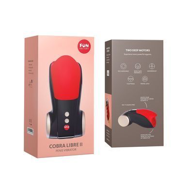 Мастурбатор для головки пеніса Fun Factory COBRA LIBRE II black/red (м'яте паковання!!!) SX0967-R фото
