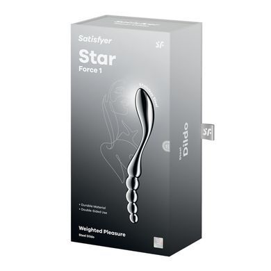 Металевий дилдо Satisfyer Star Force 1, двосторонній, можна нагрівати та охолоджувати SX3256 фото