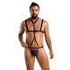 Комплект чоловічої білизни зі стреп Passion 039 SET ANDREW XXL/XXXL Black, стринги, шлейки SO7590 фото 3