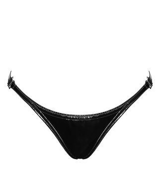 Трусики Noir Handmade P014 Dominae PVC panty with silver clasp L SX4225 фото