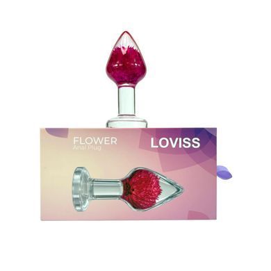 Розкішна анальна пробка Loviss Gomphrena Globosa Anal Plug зі справжнім амарантом усередині SX3988 фото