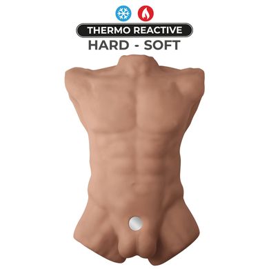 Торс з фалоімітатором на присосці SilexD Apollo L Male Torso Caramel SX0814 фото