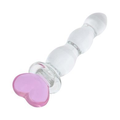 Скляний анальний ланцюжок Gildo Glass Butt Plug Heart Shape No. 35 SX5025 фото