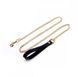 Повідець, італійська шкіра, з металевим ланцюгом, Leather Cosplay Leash UPKO U60141 фото 2