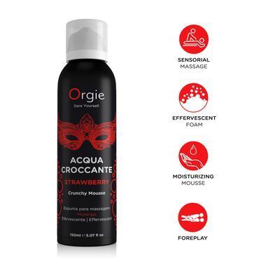 Масажна пінка Orgie &ndash; Acqua Croccante Strawberry (150 мл), ефект бульбашок, що лопаються SX1493 фото