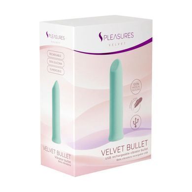 Віброкуля S Pleasures Velvet Bullet Candy Turquoise SX4584 фото