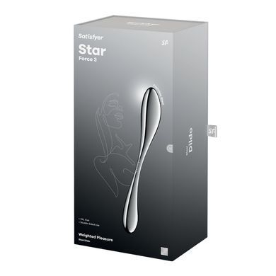 Металевий дилдо Satisfyer Star Force 3, двосторонній, можна нагрівати та охолоджувати, дуже важкий SX3258 фото