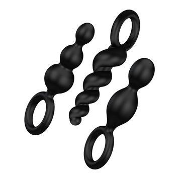 Набор анальных игрушек Satisfyer Plugs black (set of 3) - Booty Call (м'яте паковання!!!) SO2323-R фото