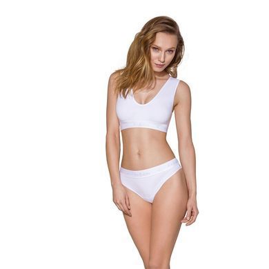 Спортивний топ з еластичної бавовни Passion PS005 TOP S, white SO4229 фото