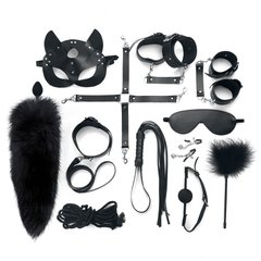 Набір BDSM Art Of Sex – Maxi BDSM Set Leather, 13 предметів, чорний, натуральна шкіра SO7139 фото
