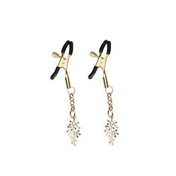 Затискачі для сосків з підвіскою Liebe Seele Rose Tree Nipple Clamps Gold SX1690 фото