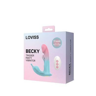 Вібратор Loviss Becky Trigger Panty Vibrator, носимий, вібрація + манливий рух, пульт ДК SX3991 фото