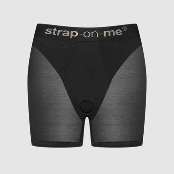 Шорти з фіксацією ділдо Strap-On-Me Harness Lingerie Halo - S - Black SX3512 фото